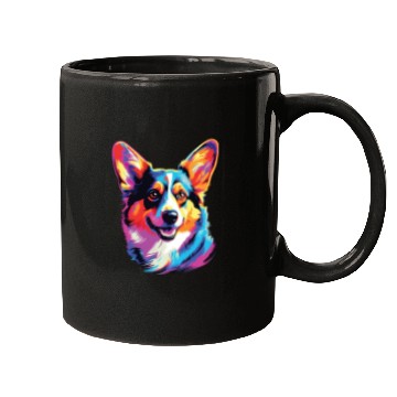 Discover Watercolor Colorful Pembroke Welsh Corgi Mugs