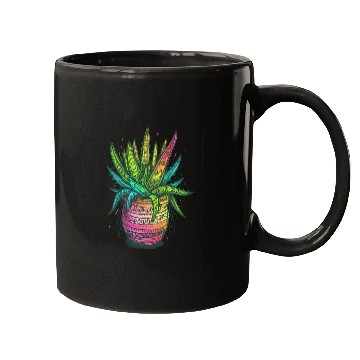 Discover Psychedelic Aloe Vera Succulent Plant Gardener Mugs