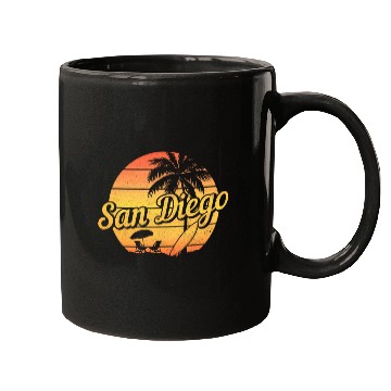 Discover San Diego California Surfer Souvenir Mugs