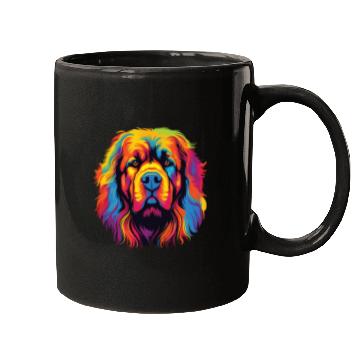 Discover Watercolor Colorful Tibetan Mastiff Mugs