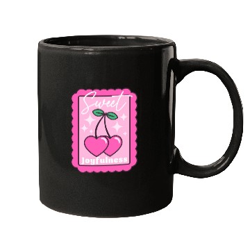 Discover Sweet Joyfulness Cherry Hearts Stamp Mugs