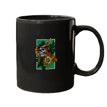 Discover SKULL WITH TRADITIONAL DANCE (CACI) CLOTINH Mugs