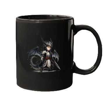 Discover Chibi dragonwarrior Pose in Full armor Mugs