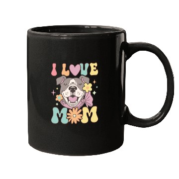 Discover Groovy Pitbull Mom Female Dog Lover Mugs