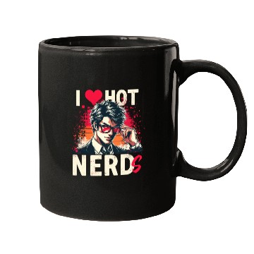 Discover I Love Hot Nerds Anime Manga Husbando Smart Geek Mugs
