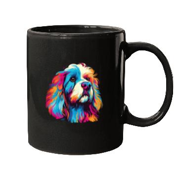 Discover Watercolor Colorful Tibetan Spaniel Mugs