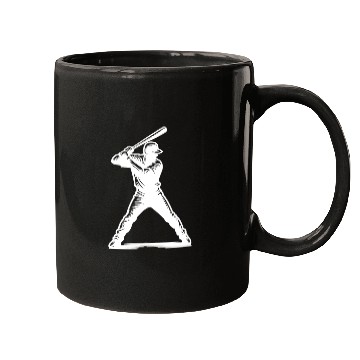 Discover Baseball Player With Baseball Bat Mugs