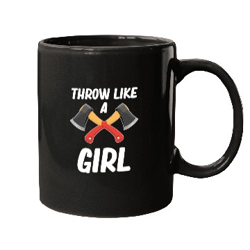 Discover Throw Like A Girl Axe Throwing Chainsaw Bushcraft Mugs
