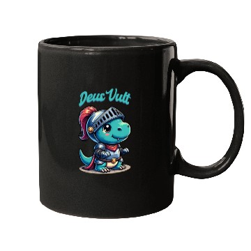Discover Deus Vult Historical Knight Dragon Mugs