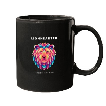 Discover Black Purple Illustrative Lion Mugs