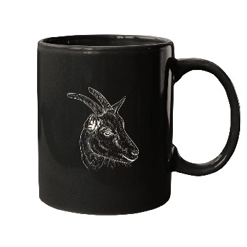 Discover Goat Head - Line Art Mugs