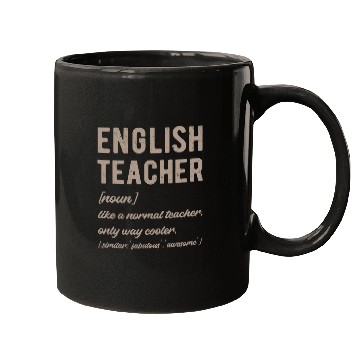 Discover English Teacher Defined - Funny Retro Mugs