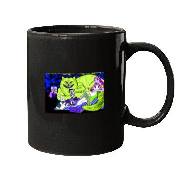 Discover Alice in Picnic land Black (Light Version) Mugs