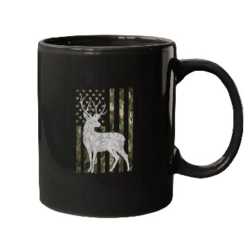 Discover Camo USA Flag Deer Elk Mugs