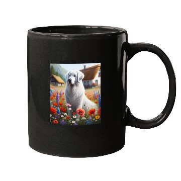 Discover Kuvasz Dog Cottagecore Meadow Serenity Men Women Mugs