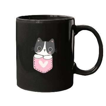 Discover Cute Cat in the pocket Mugs