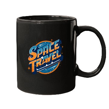 Discover space travel typography text with stars Mugs