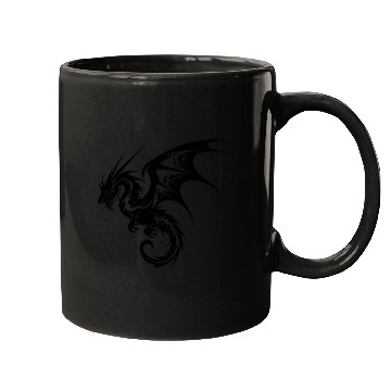 Discover Flying Dragon In Tattoo Style Mugs