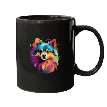 Discover Watercolor Colorful Pomeranian Mugs