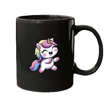 Discover Happy Unicorn dancing Mugs