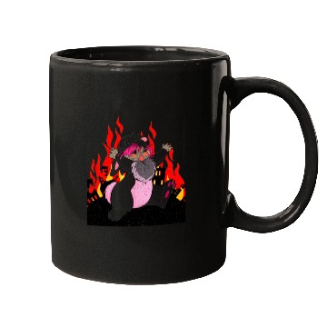 Discover Easter Rabbit Running From The Burning City Mugs
