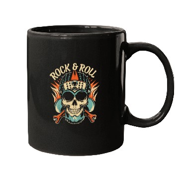 Discover Rock and Roll Skull Mugs