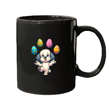Discover Easter Egg Easter Dog Poodle Juggling Juggler Mugs