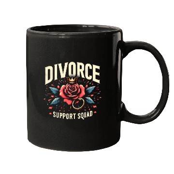 Discover Divorce Support Squad Matching Friends Family Rose Mugs
