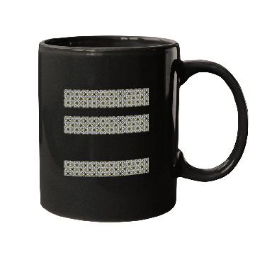Discover irregular stripes of green and lavender Mugs
