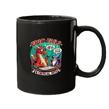 Discover Dragon & Wizard Epic Fails D&D Pen & Paper Mugs