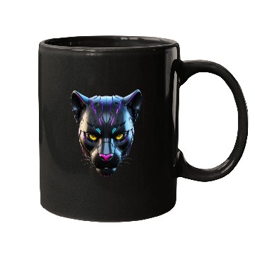 Discover Robot Black Panther Mugs