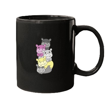 Discover Perigirl Flag Pride Lgbtq Cute Hippo Stack Mugs