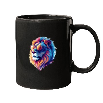 Discover Lion with Glasses Hipster Lion Mugs