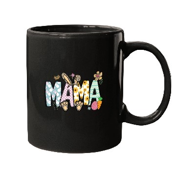 Discover Mama Bunny Easter Vibes Doodle Lettered Mugs