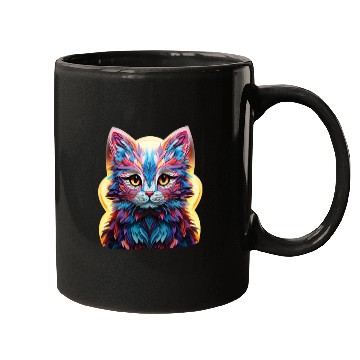 Discover Art Cat with Golden light Mugs