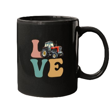 Discover LOVE Tractor Driver Farming Farmer Mugs