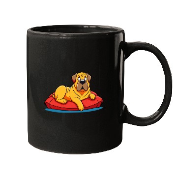 Discover Chilled Mastiff on Plush Cushion Mugs