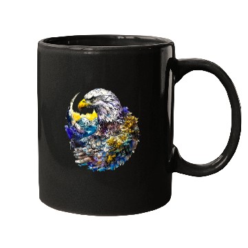 Discover Wilderness Watercolor Forest Moon Eagle Mugs