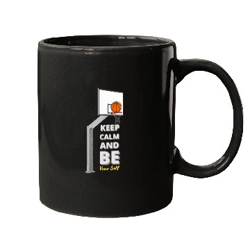 Discover Basketball Zen Mugs Keep Calm and Be Yourself