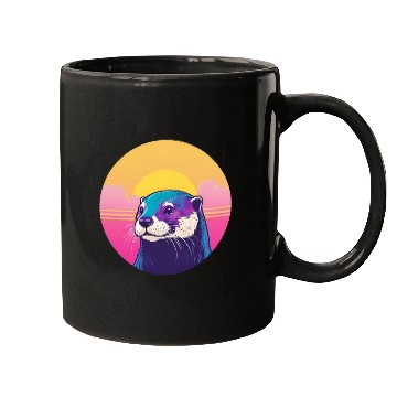 Discover Synthwave Otter 1 Mugs
