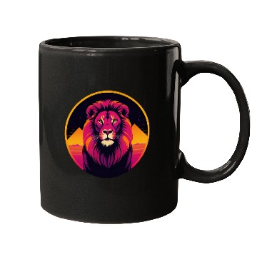 Discover Synthwave Lion Mugs