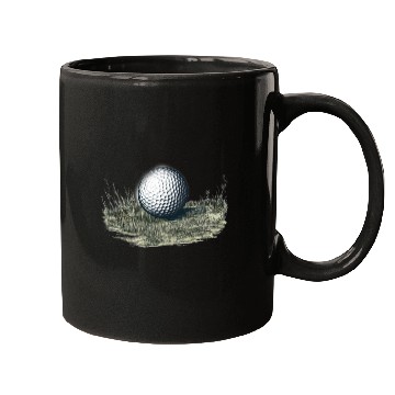 Discover Golf ball on grass Mugs