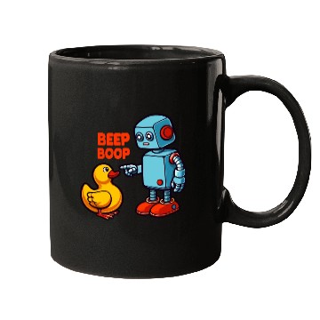 Discover Beep Boop Robot With Duck Mugs