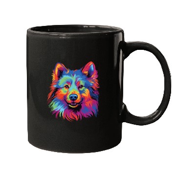 Discover Watercolor Colorful Finnish Lapphund Mugs