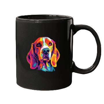 Discover Watercolor Colorful Beagle Harrier Mugs