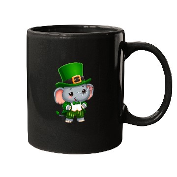 Discover St. Patrick's Day Elephant Green Mugs