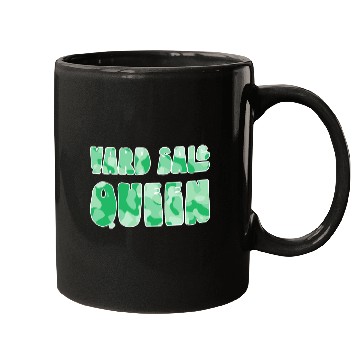 Discover Yard Sale Queen green camo Mugs