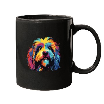 Discover Watercolor Colorful Tibetan Spaniel Mugs