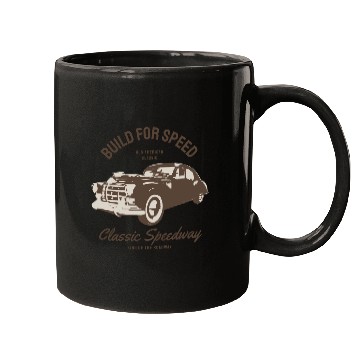 Discover Build for speed, classic speedway Mugs