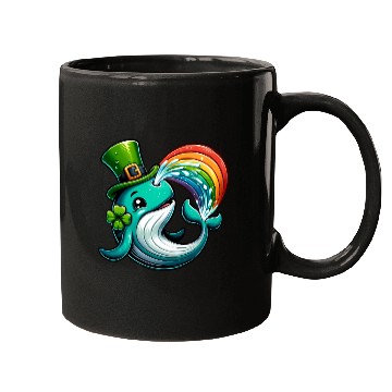 Discover St. Patrick's Day Whale Cartoon Mugs